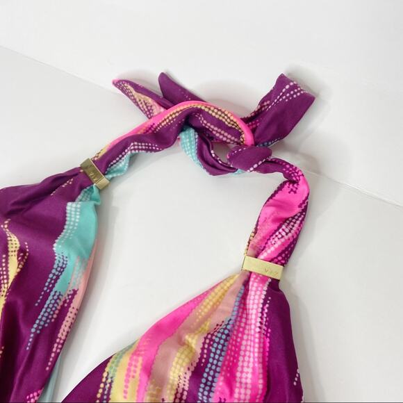 Vix | Multi Color Pixel Dot Bikini Top Size Large - Picture 5 of 6